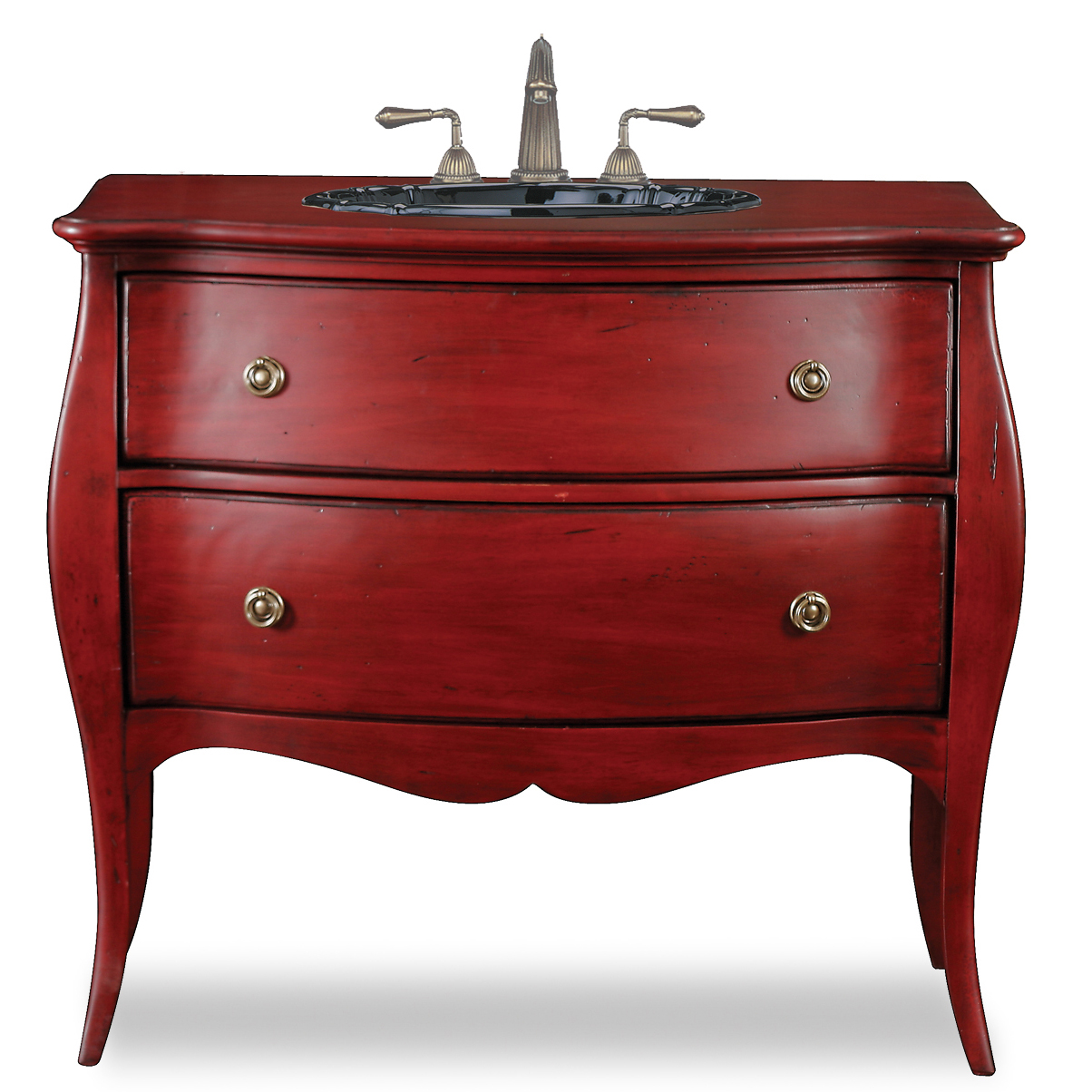 cole & co. 40" designer series collection turlington sink chest - antique red