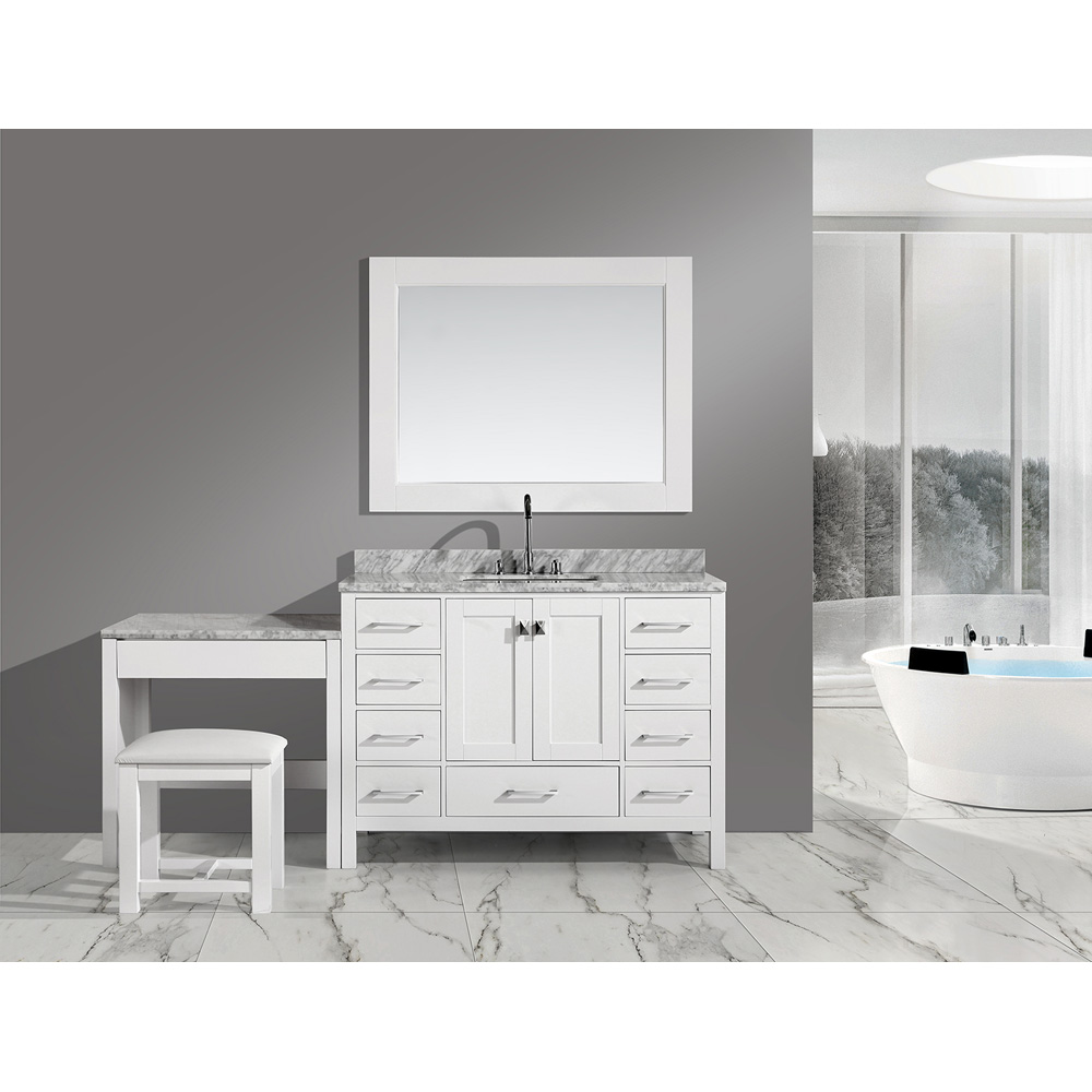 48 Bathroom Vanity With Makeup Area - Design Element London 36 in. W x ...