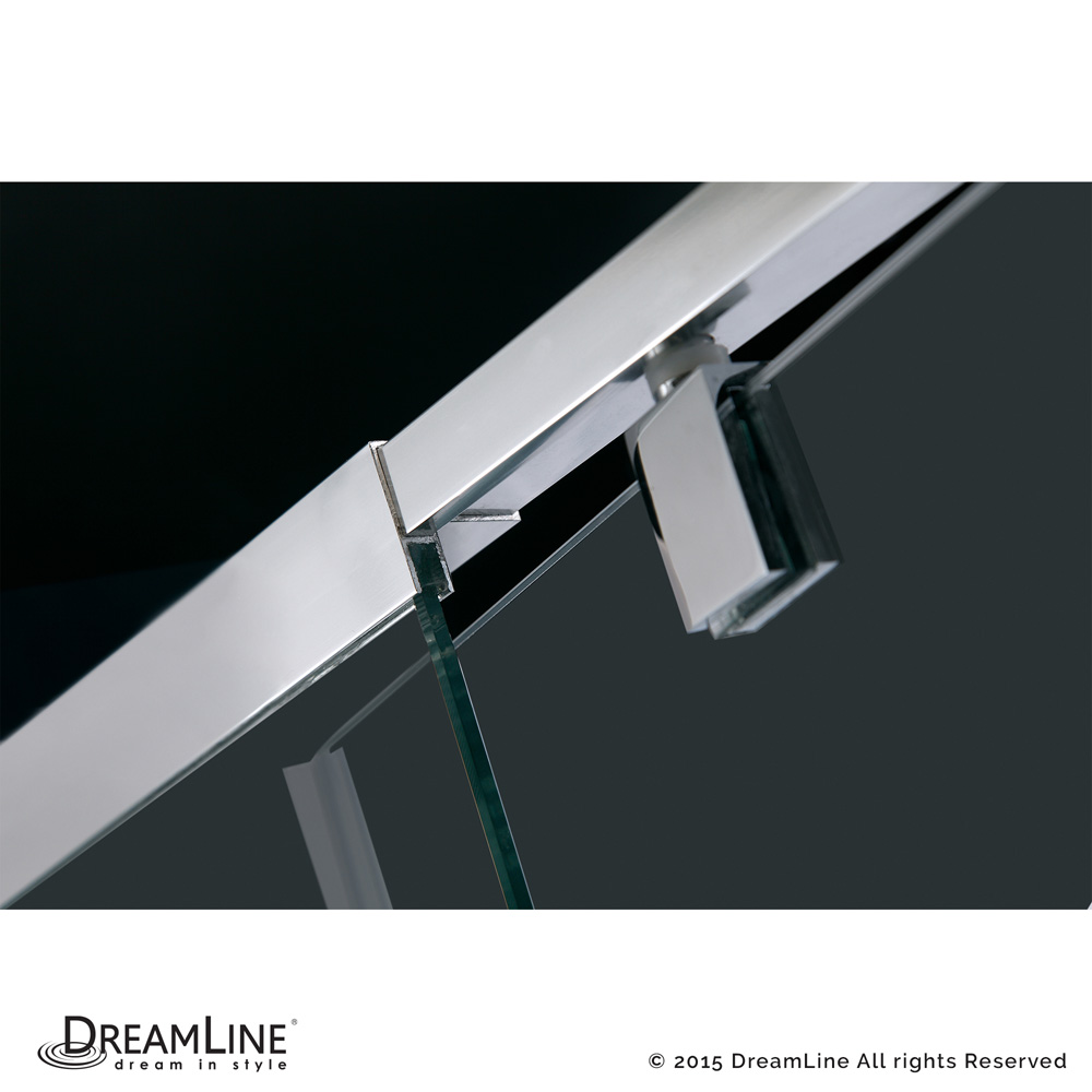 bath authority dreamline flex pivot shower door (28"-32"), chrome finish hardware