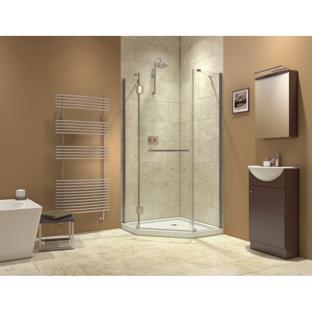 bath authority dreamline prism-x frameless hinged shower enclosure (40-3/8" by 40-3/8")