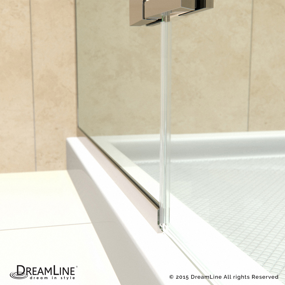 bath authority dreamline unidoor-x 35-36 in. w x 30-3/8 - 34-3/8 in. d x 72 in. h hinged shower enclosure