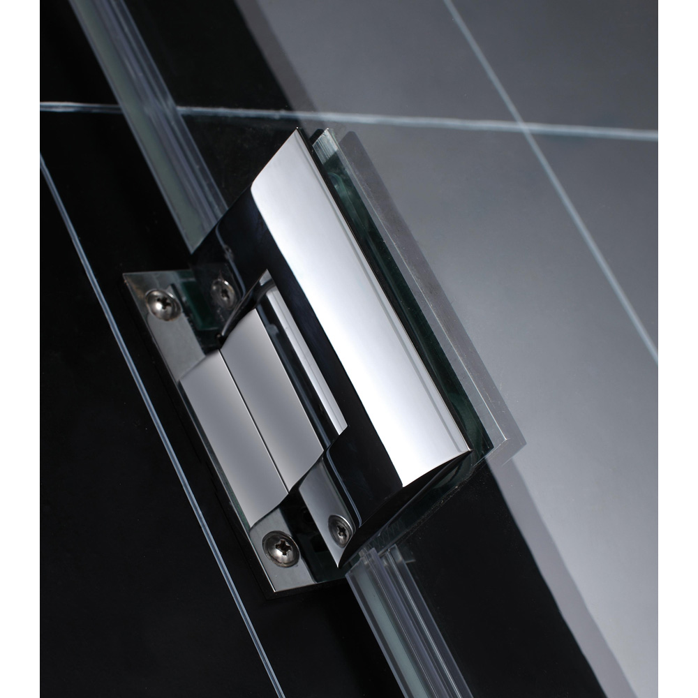 dreamline unidoor plus 29"-37" w x 72" h hinged shower door with stationary panel, half frosted glass door