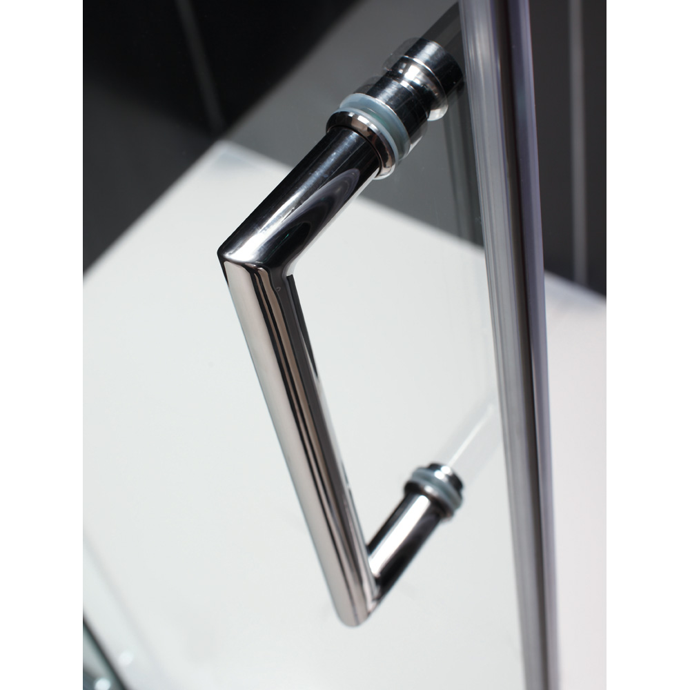 bath authority dreamline unidoor frameless adjustable shower door with glass shelves (36"-37")
