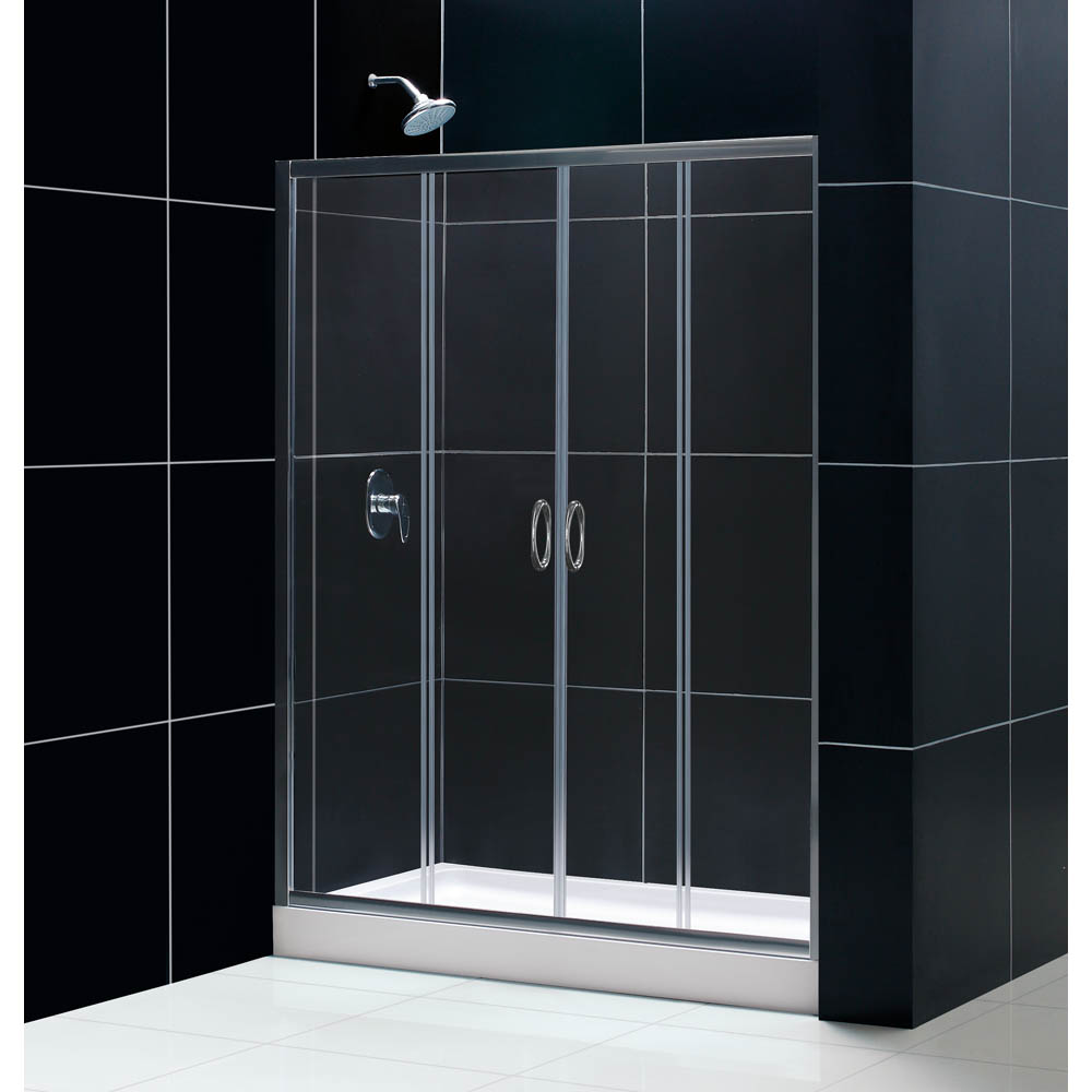 Bath Authority DreamLine Visions Frameless Sliding Shower Door and SlimLine Single Threshold Shower Base (32" by 60") DL-6961