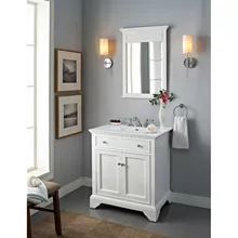 fairmont designs framingham 30" vanity with integrated sink option - polar white