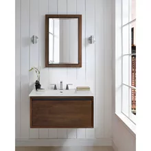 fairmont designs m4 36" wall mount vanity for integrated sinktop - natural walnut