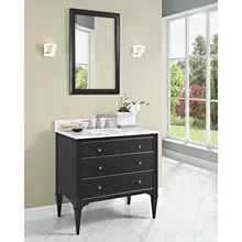 fairmont designs charlottesville 36" vanity for undermount oval sink - vintage black