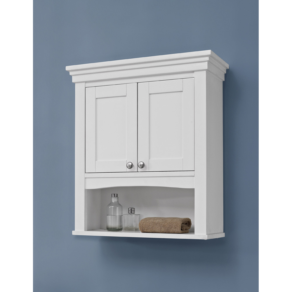 fairmont designs shaker americana 60" double vanity - open shelf - polar white