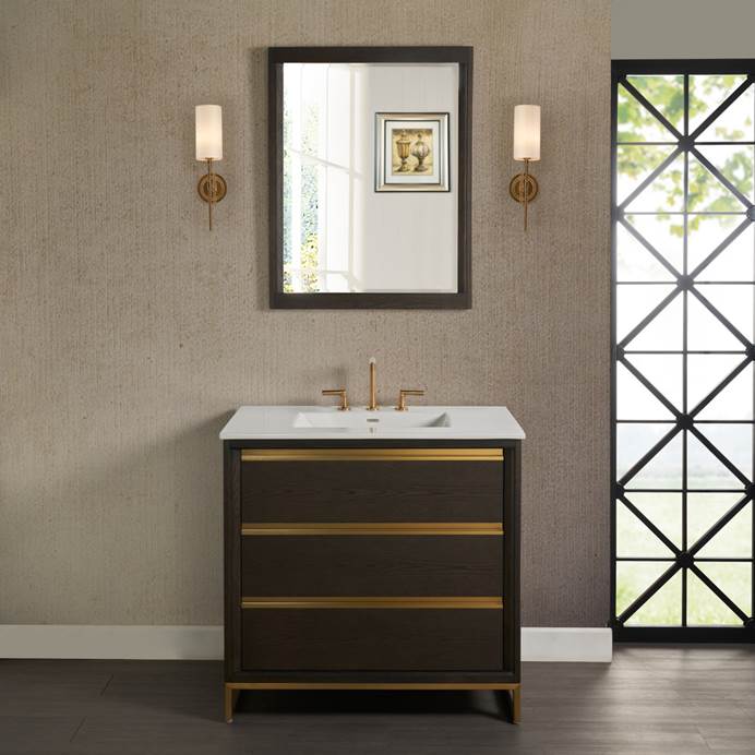 Fairmont Designs Ambassador 36" Vanity with Integrated Sink Option(s) - Burnt Chocolate