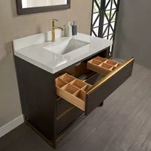 fairmont designs ambassador 36" vanity with undermount rectangle sink option(s) - burnt chocolate