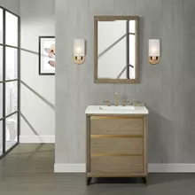 fairmont designs ambassador 30" vanity with integrated sink option(s) - antique grey