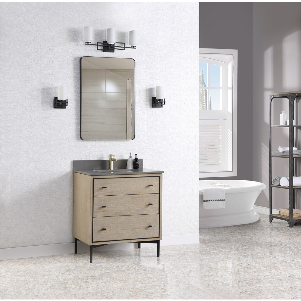 fairmont designs bravo 30" vanity with undermount rectangle sink option(s) - sandstone