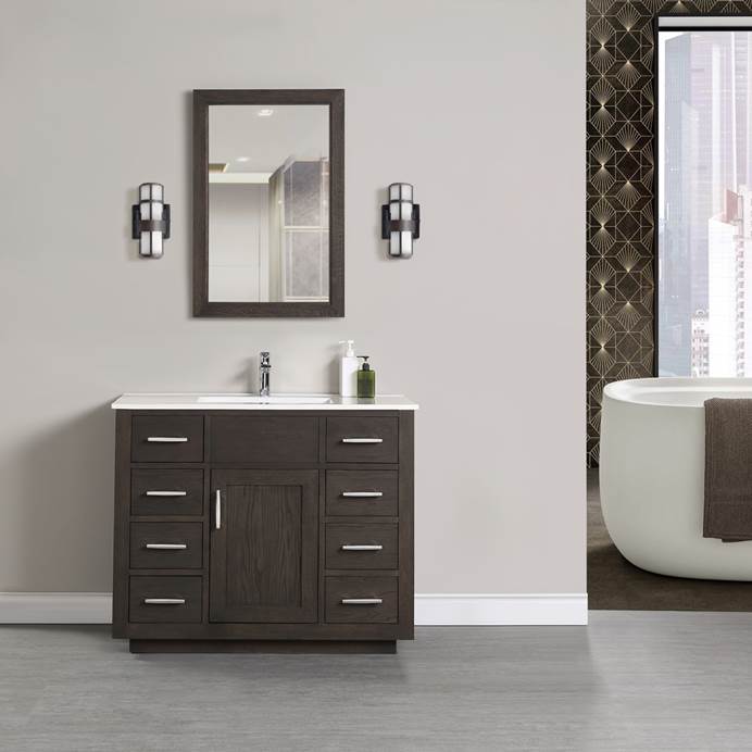 Fairmont Designs Brookings 42" Vanity with Integrated Sink Option(s) - Burnt Chocolate 1552-V42-