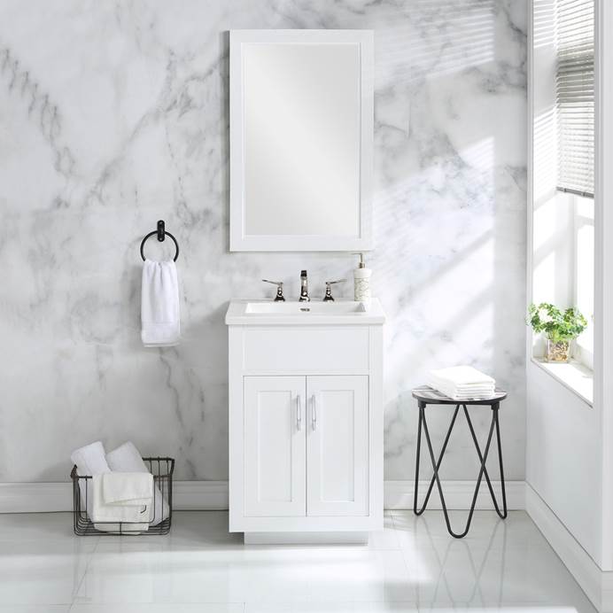 Fairmont Designs Brookings 24" Vanity with Integrated Sink Option(s) - Polar White