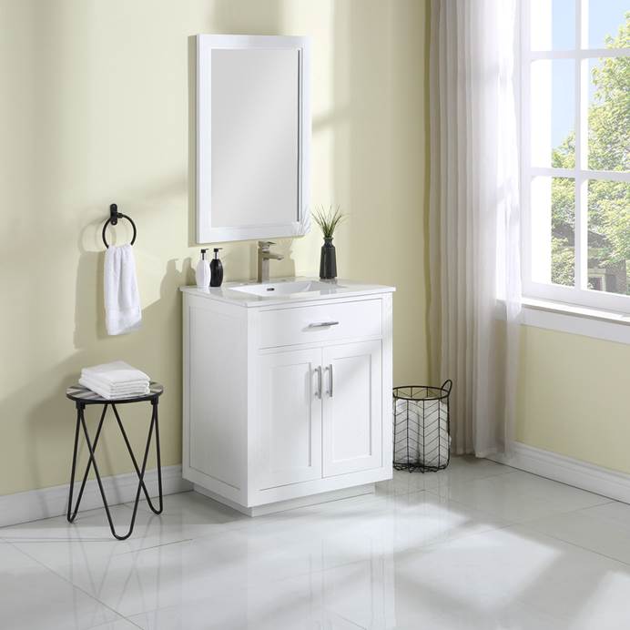 Fairmont Designs Brookings 30" Vanity with Integrated Sink Option(s) - Polar White 1553-V30-