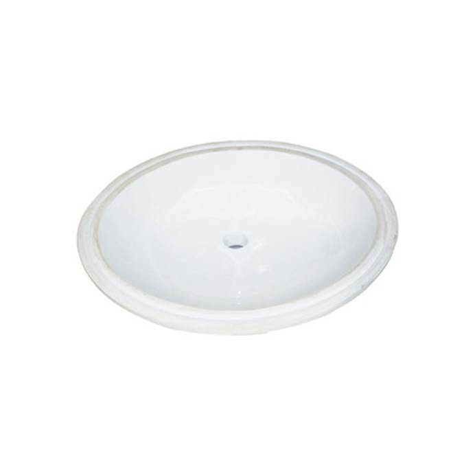 17x14" Oval Ceramic Undermount Sink - White S-100WH