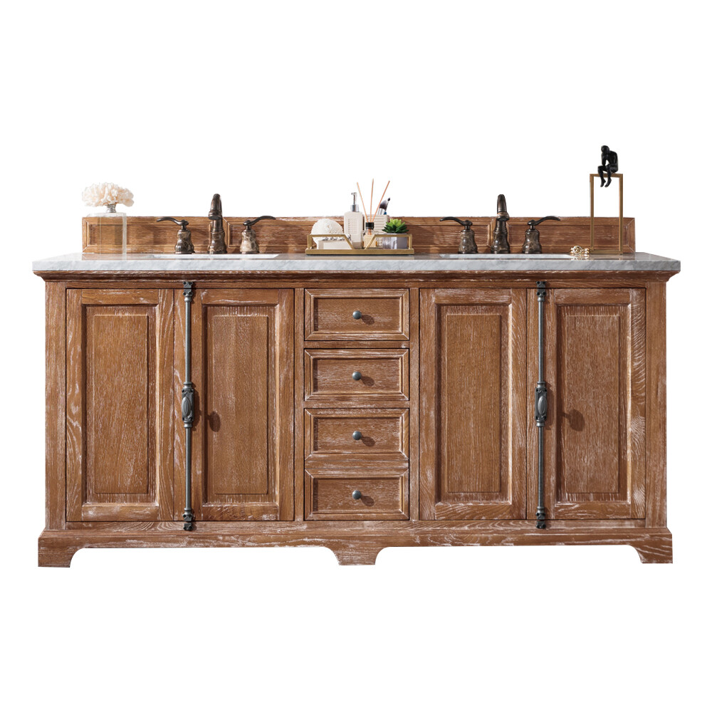James Martin 72" Providence Double Cabinet Vanity - Driftwood 238-105-5711