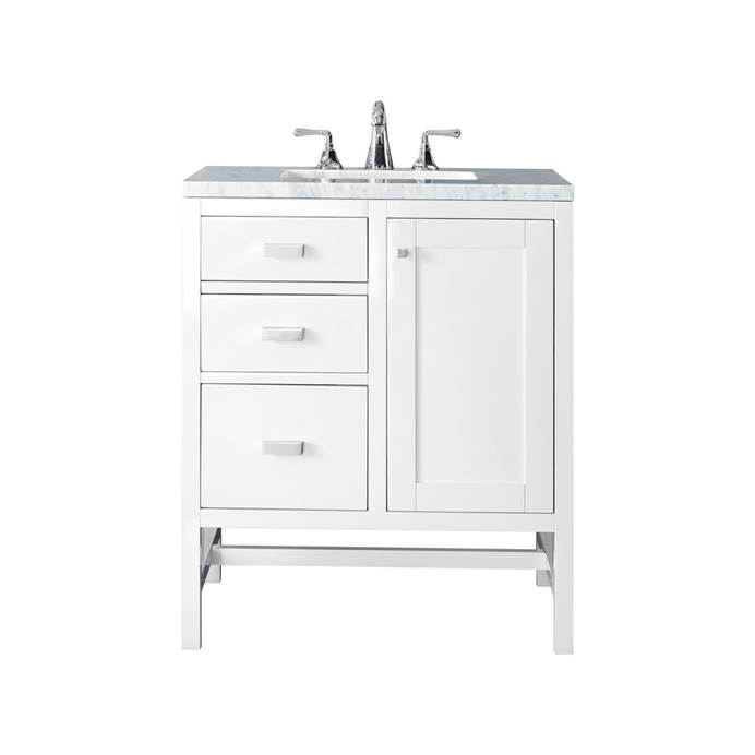 James Martin Addison 30" Single Vanity Cabinet, Glossy White E444-V30-GW