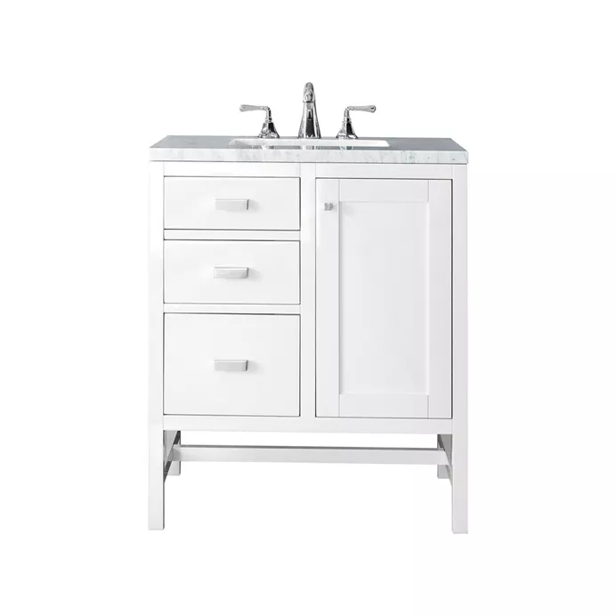 James Martin Addison 30" Single Vanity Cabinet, Glossy White E444-V30-GW