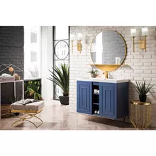 james martin alicante 39.5" single vanity cabinet, azure blue