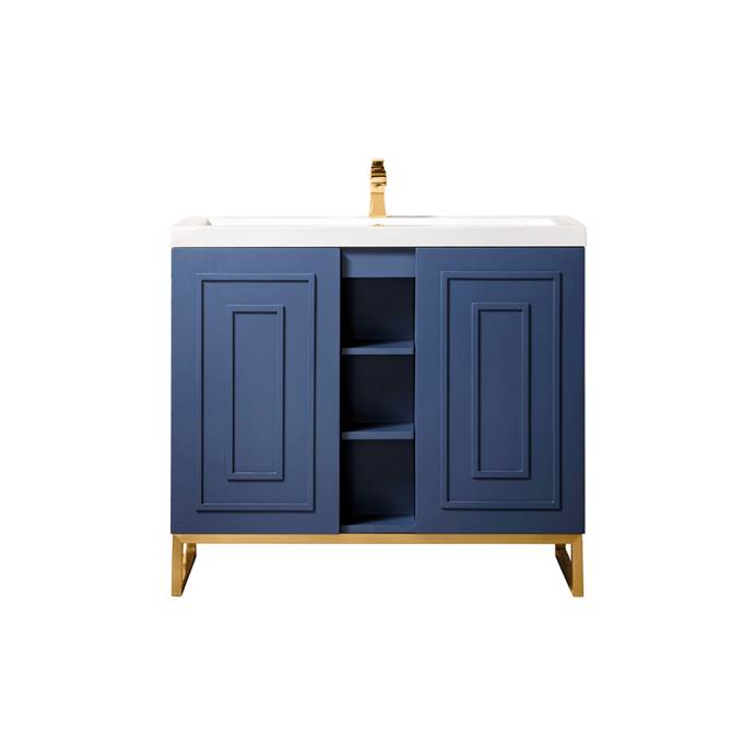 James Martin Alicante 39.5" Single Vanity Cabinet, Azure Blue E110-V39.5-AZB