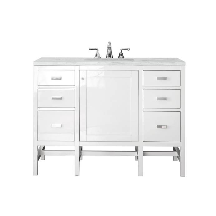 James Martin Addison 48" Single Vanity Cabinet, Glossy White E444-V48-GW