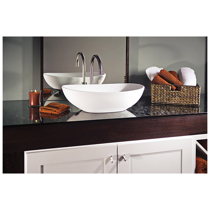 Eridanus Vessel Sink Countertop Round Wash Basin Sink for Cloakroom Bathroom Series Luciano-02 39 X 39 X 16CM 