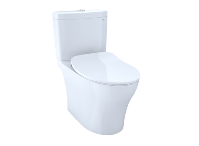 toto aquia® iv 1g toilet - 1.0 gpf & 0.8 gpf, elongated bowl - washlet with connection - slim seat cotton white