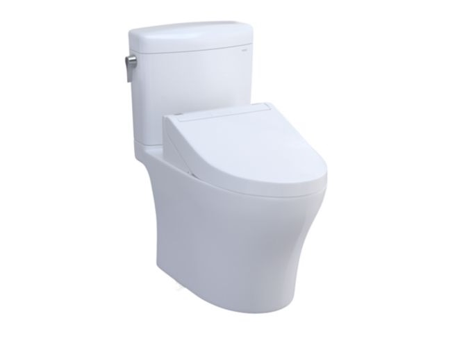 toto aquia® iv cube - washlet® with c5 two-piece toilet - 1.28 gpf & 0.9 gpf - new cotton white