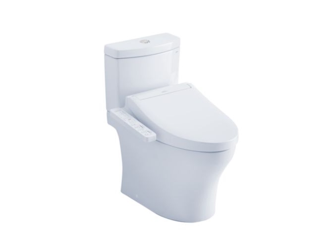 toto aquia® iv - washlet® with c2 two-piece toilet - 1.28 gpf & 0.9 gpf - universal height - new cotton white
