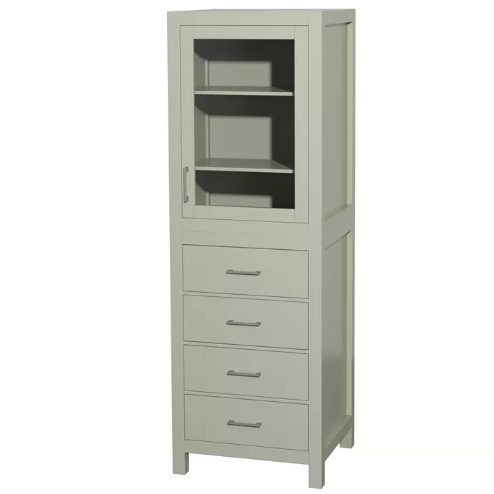 Sheffield Linen Tower by Wyndham Collection - Light Green WC-1414-LT-LGN