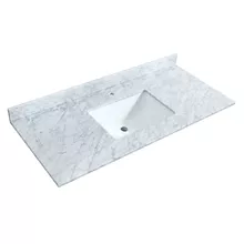 amici 48" single vanity with optional carrara marble counter - white
