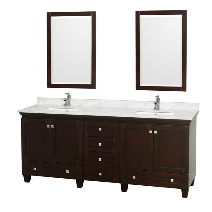 Acclaim 80" Double Bathroom Vanity - Espresso WC-CG8000-80-DBL-VAN-ESP-