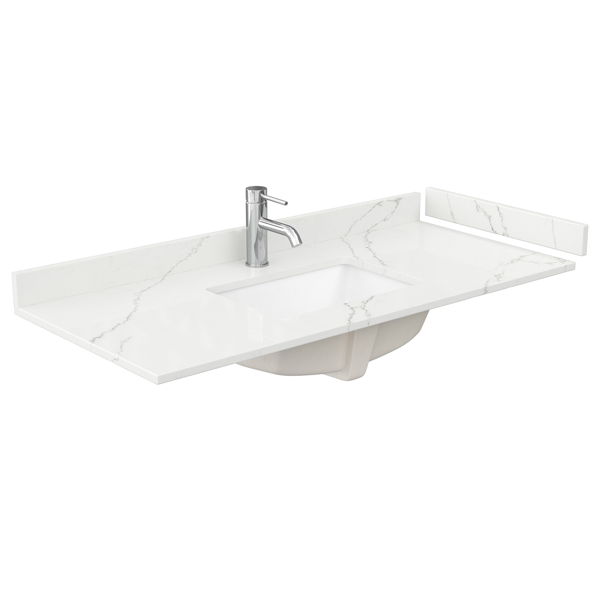 deborah 48" single bathroom vanity in white