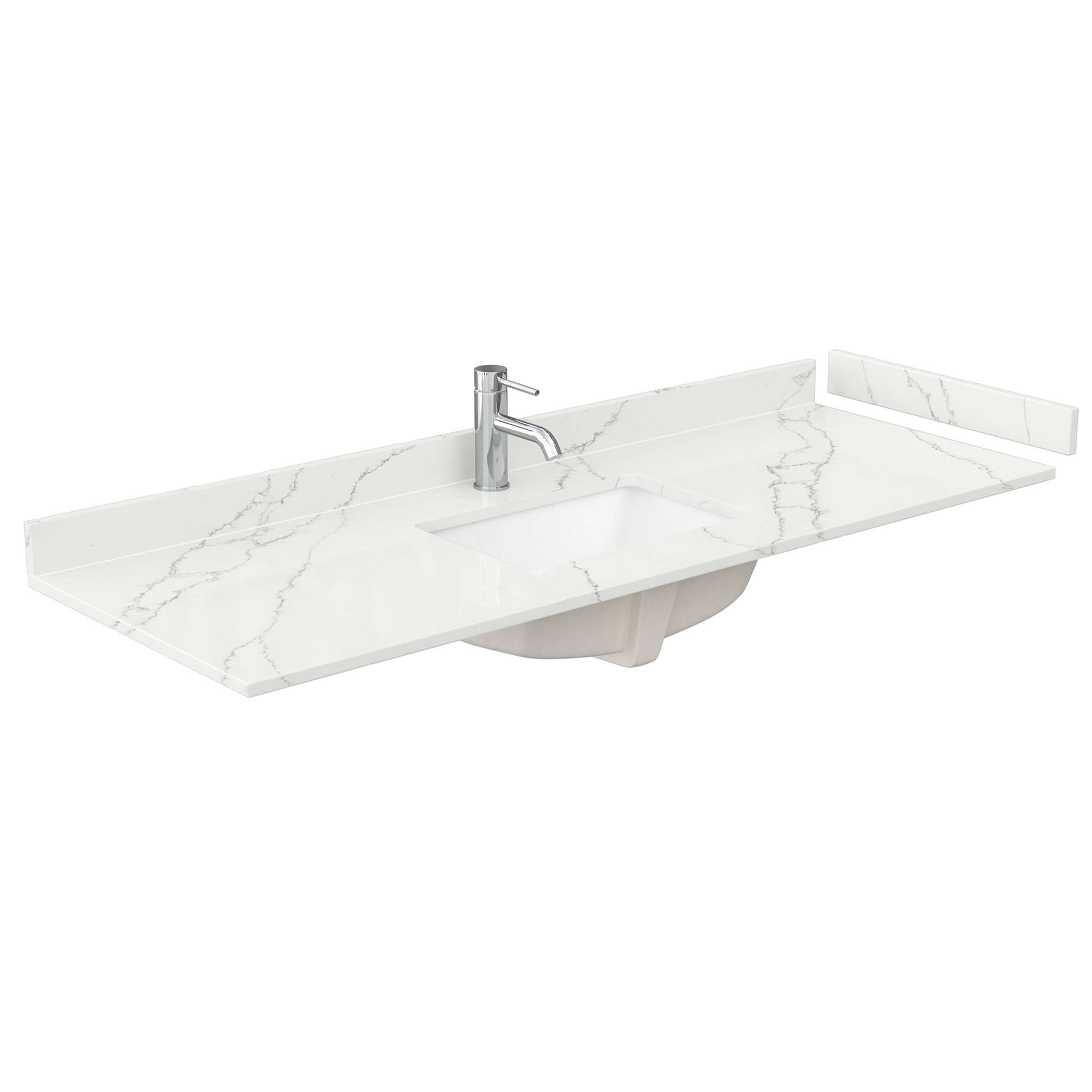 icon 60" single vanity with optional quartz or carrara marble counter - light green