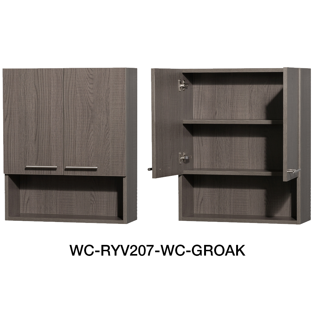 amare 30" wall-mounted bathroom vanity set with vessel sink by wyndham collection - gray oak