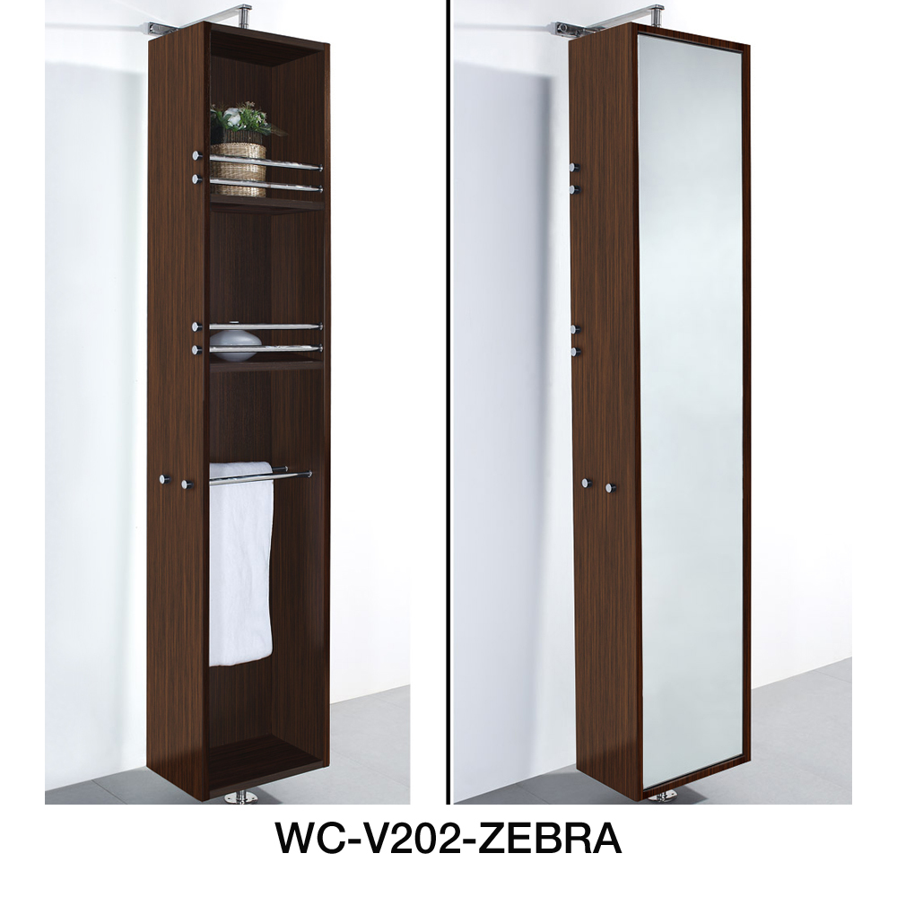 bianca 60" wall-mounted double bathroom vanity - zebrawood
