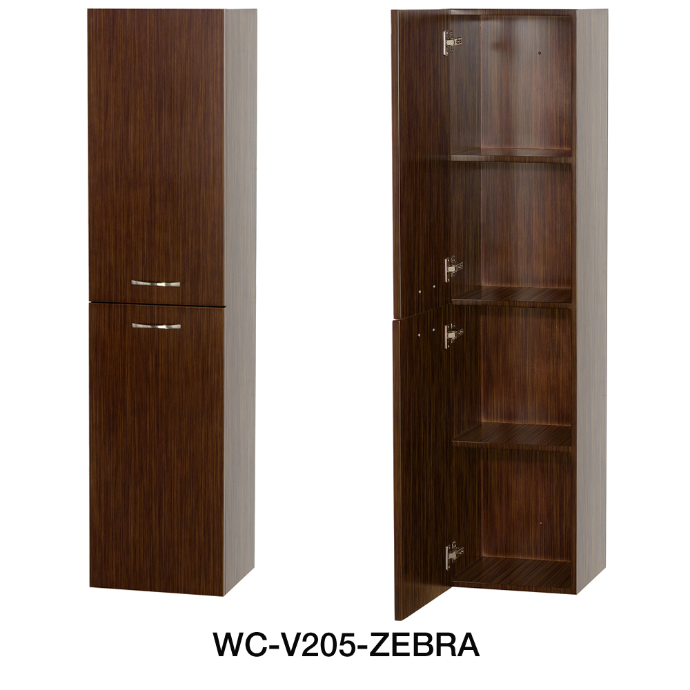 bianca 72" wall-mounted double bathroom vanity - zebrawood