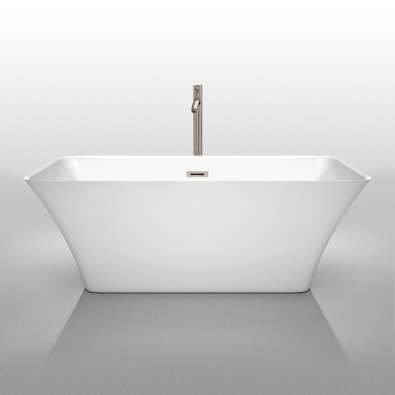 tiffany 59" small soaking bathtub by wyndham collection - white
