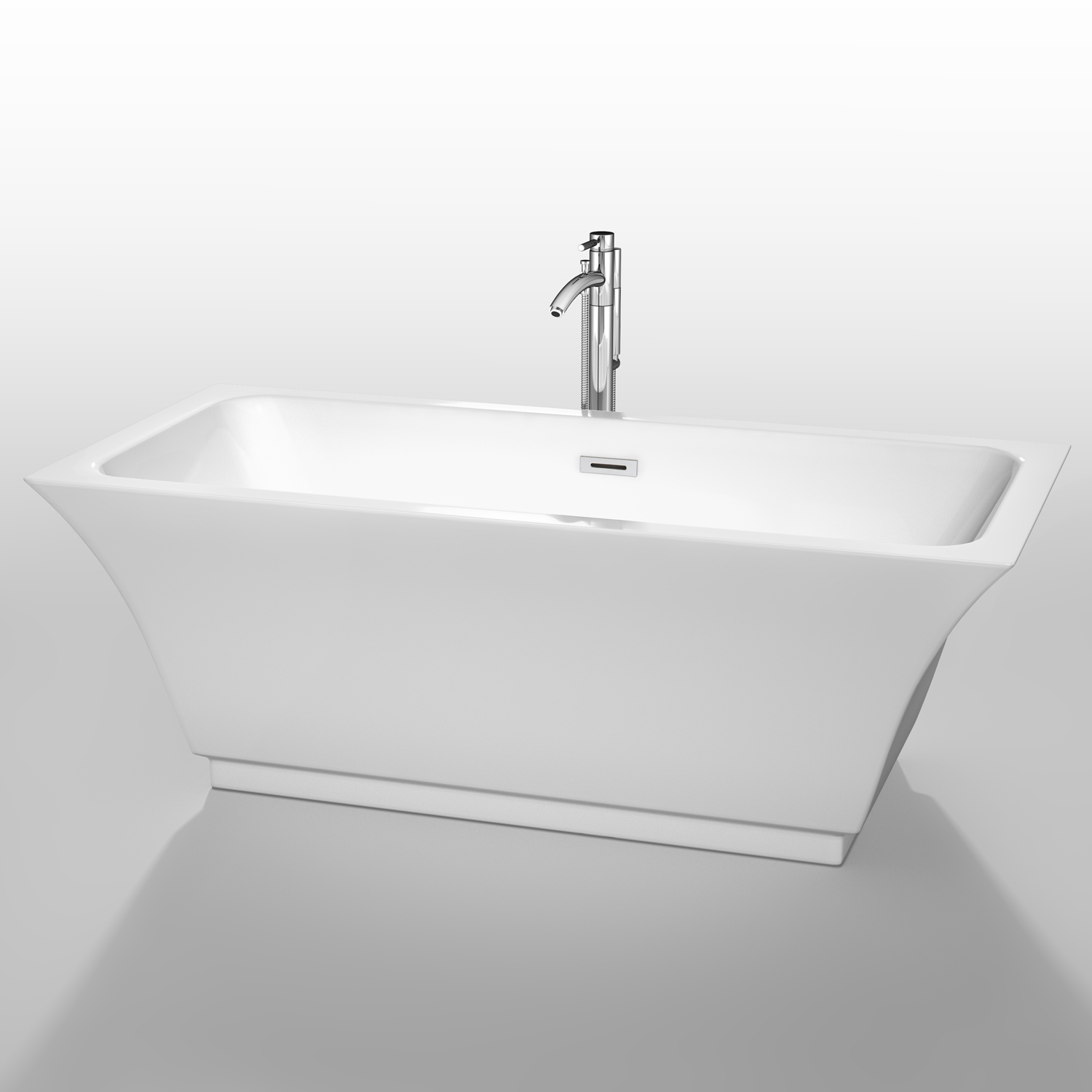 galina 67" soaking bathtub by wyndham collection - white