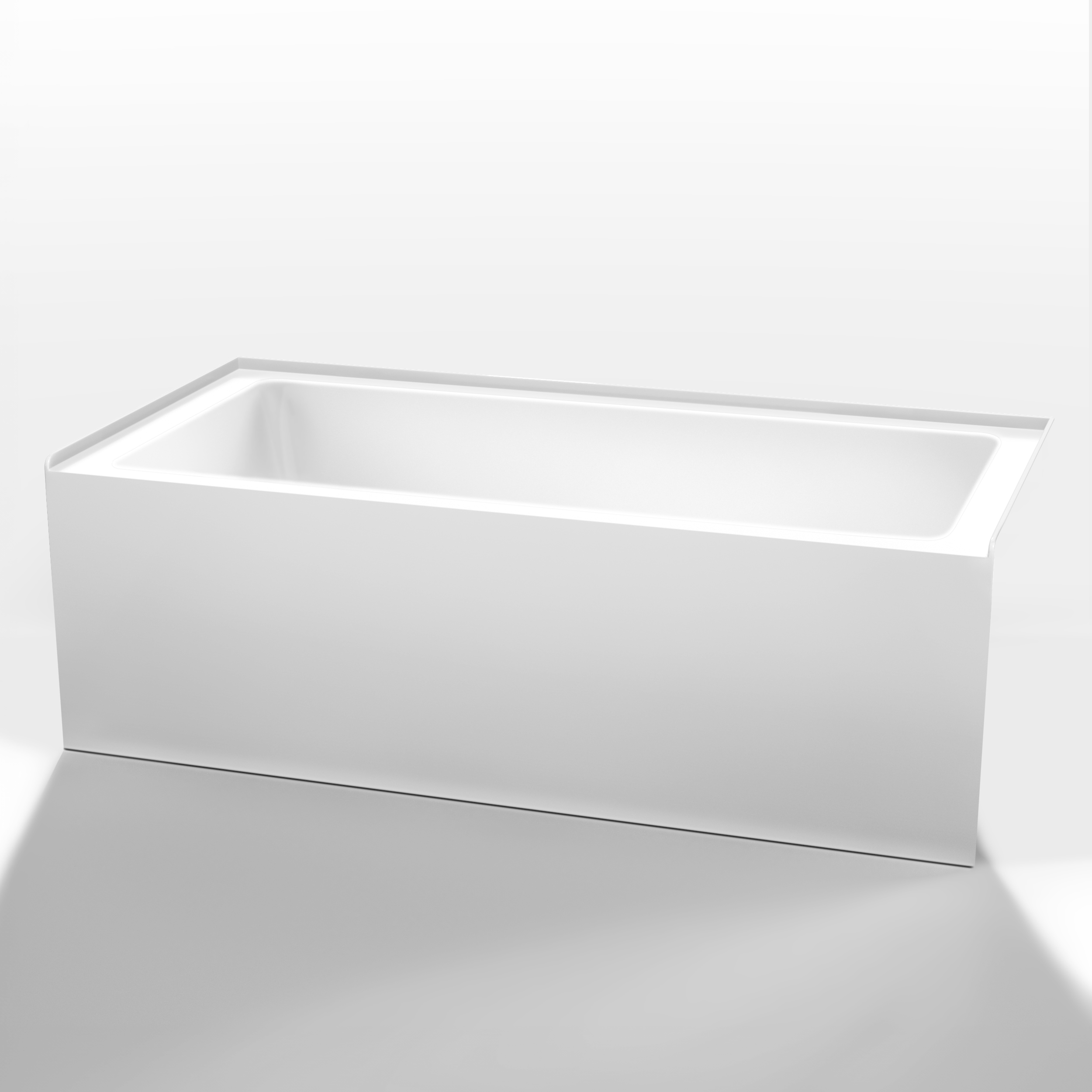 grayley alcove 66" bathtub, right side drain (66"lx32"wx22"h)