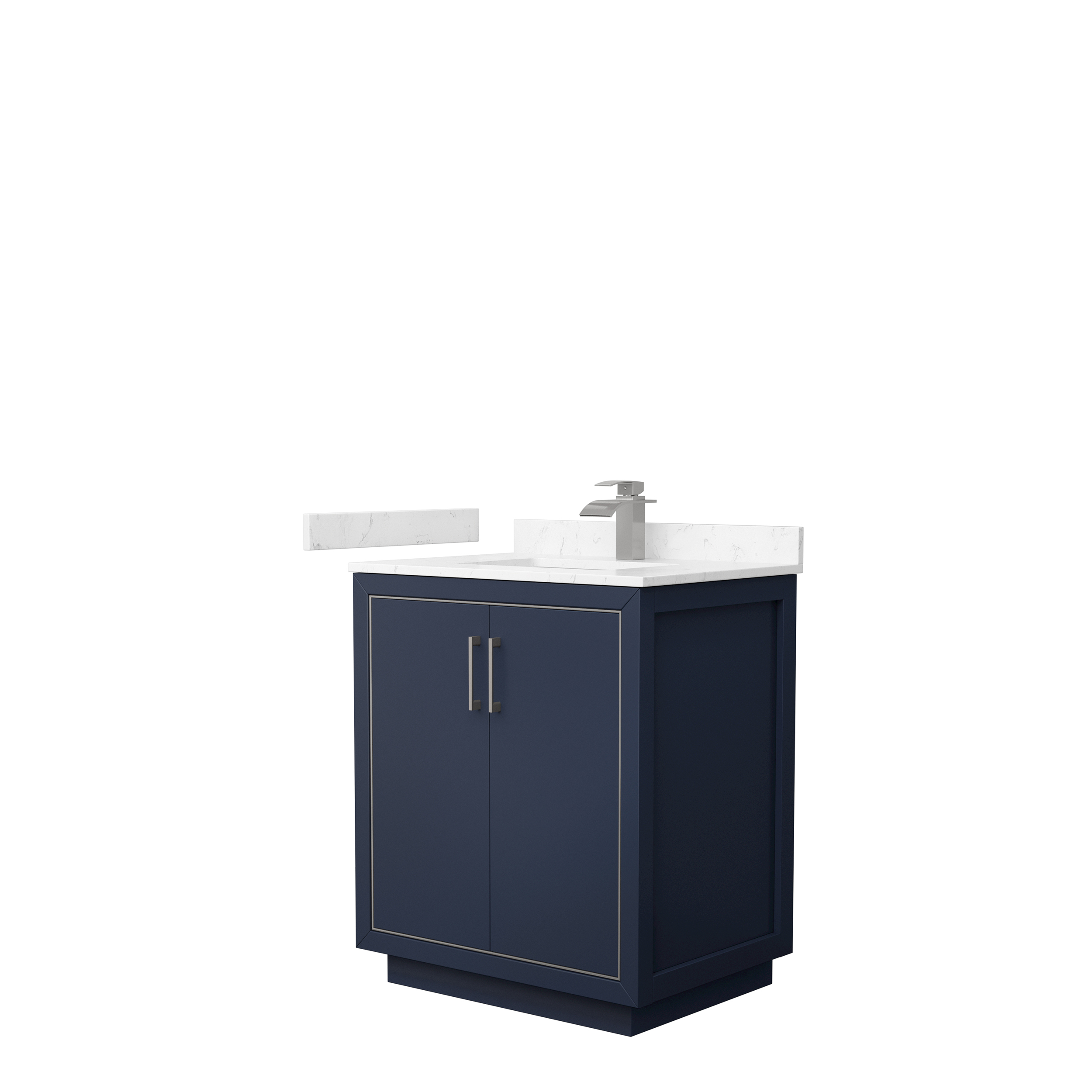 icon 30" single vanity with optional cultured marble counter - dark blue
