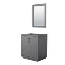 icon 30" single vanity with optional cultured marble counter - dark gray