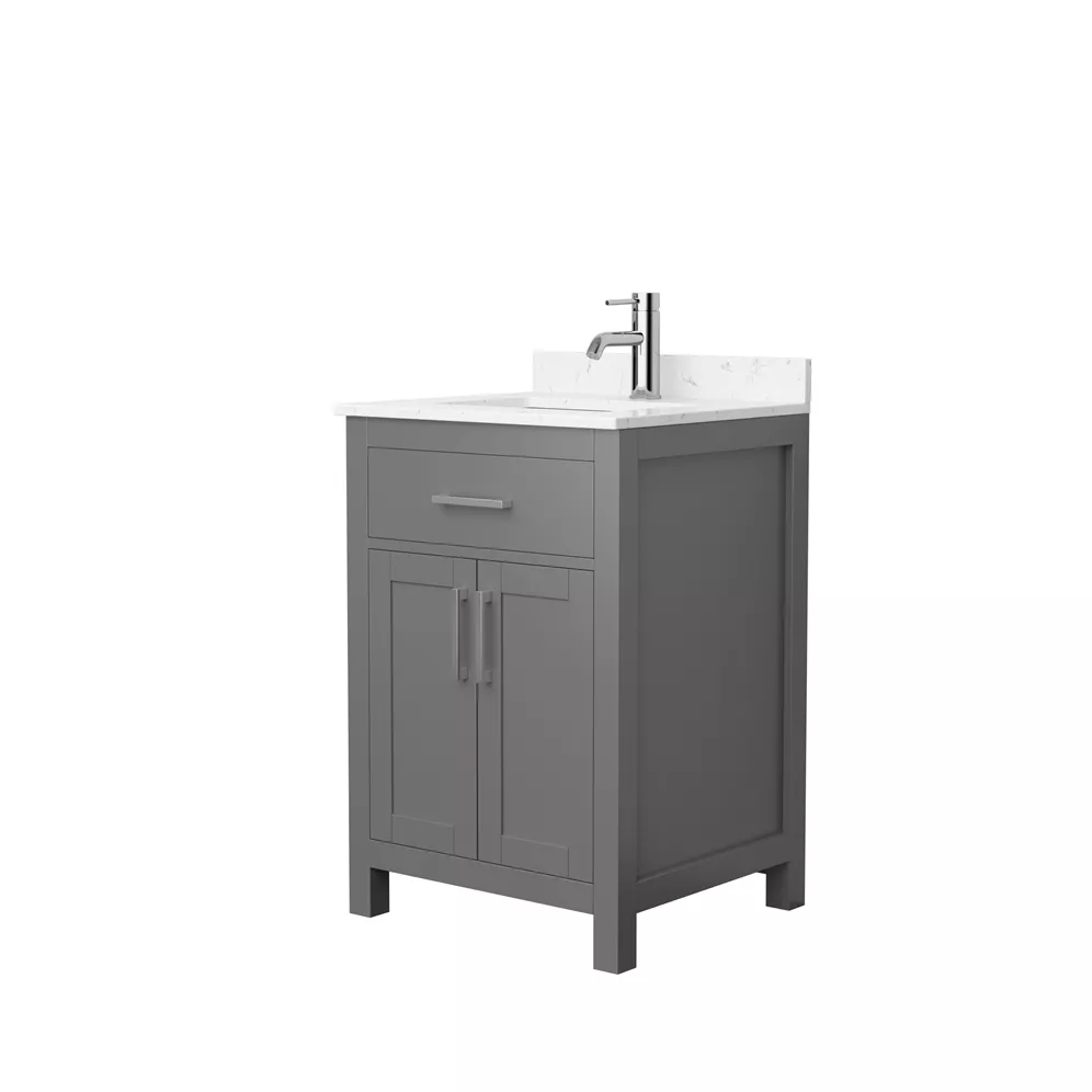beckett 24" single bathroom vanity by wyndham collection - dark gray