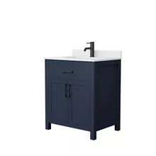 beckett 30" single bathroom vanity by wyndham collection - dark blue