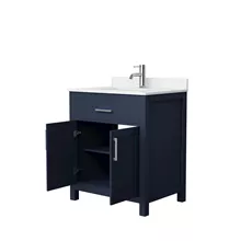 beckett 30" single bathroom vanity by wyndham collection - dark blue