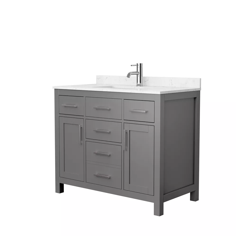 beckett 42" single bathroom vanity by wyndham collection - dark gray