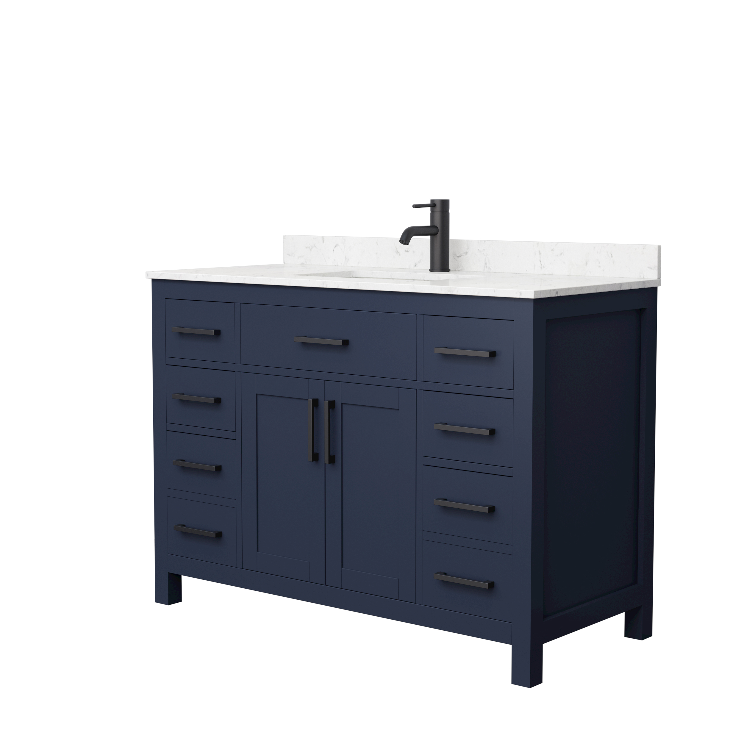 beckett 48" single bathroom vanity by wyndham collection - dark blue