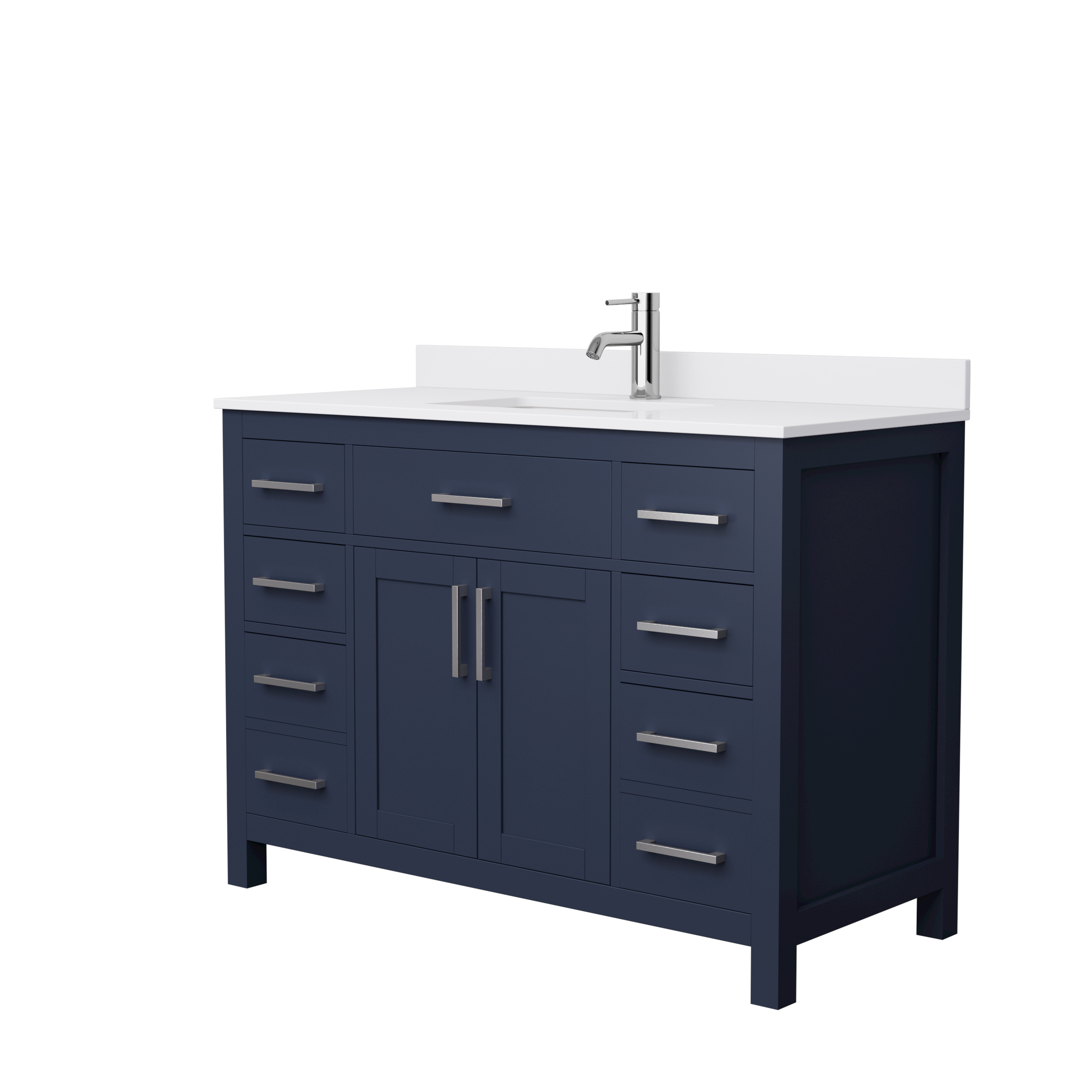 beckett 48" single bathroom vanity by wyndham collection - dark blue