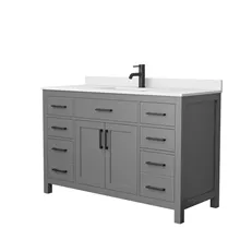 beckett 54" single bathroom vanity by wyndham collection - dark gray